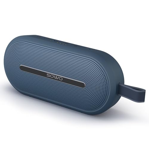 SOWO Portable Bluetooth Speaker with Powerful Bass - Wireless Speaker with Partyboom Technology - 40W, IP67 Waterproof - Stereo Sound for Outdoor, Camping and Travel Use - Blue