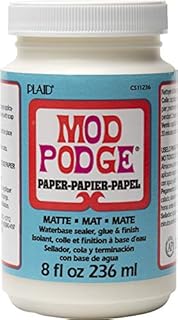 Mod Podge Klej i lakier na bazie wody, przezroczysty, 227 g, materiał syntetyczny, przezroczysty, 5,9 x 5,9 x 10,6 cm