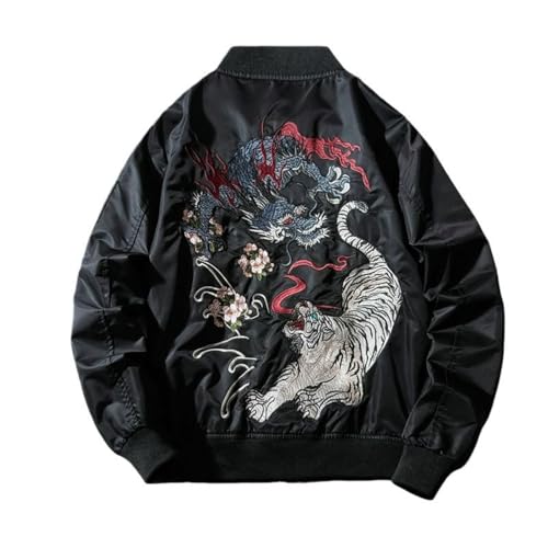 Veste de baseball brodée homme blouson automne hiver coupe bomber universitaire
