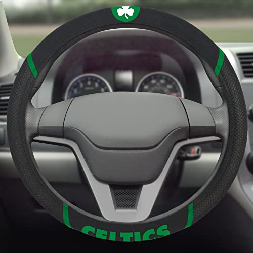 FANMATS 14841 Boston Celtics Embroidered Steering Wheel Cover 15" x 15"