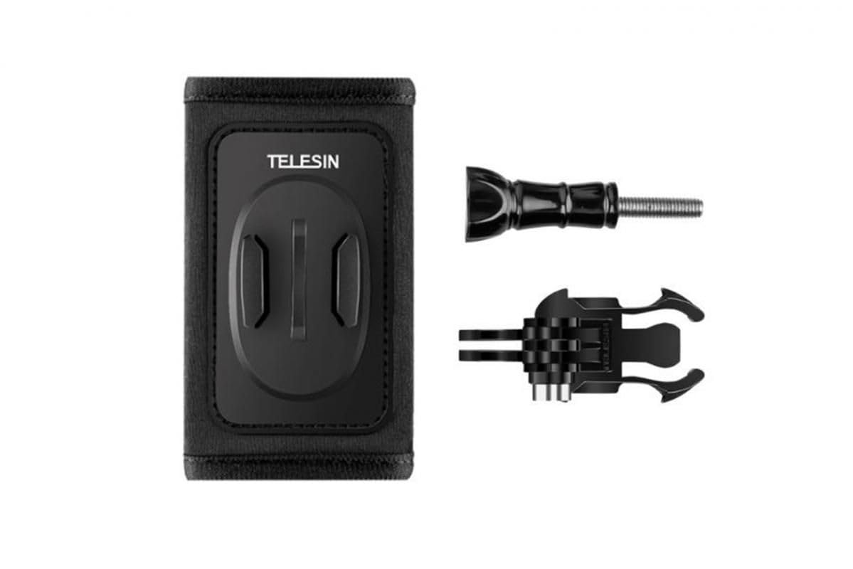 TELESIN° Support de Sac à Dos avec Crochet en J pour caméras de Sport GP-​BPM-​003 - Compatible avec Xiaomi Osmo Action SJCAM