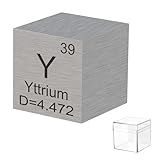 イットリウムエレメントキューブ 0.4インチ 密度メタルキューブ 10mm 最大99.95%純度 学生/教師/科学愛好家コレクション&DIY(Y 10mm)