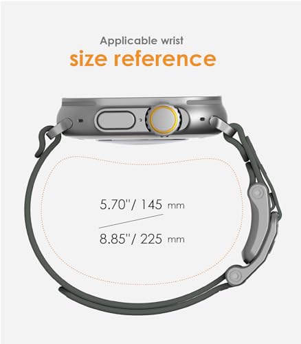 Image of Aulumu A11 Mag Buckle Slim Band Designed for Apple Watch Band | for Apple Watch Ultra2 /Apple Watch Ultra 49mm, Series 9 /8 /SE2 /7 /6 /SE /5 /4 /3 /2 /1 45mm /44mm /42mm | Stainless Steel Magnetic Clasp Band