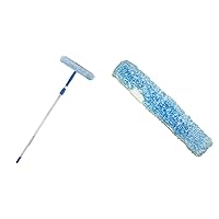 Vista 1 de Unger Escobilla de limpieza profesional 2 en 1 de 14 pulgadas + funda de repuesto para limpiador de ventanas profesional UNGER de 14 pulgadas