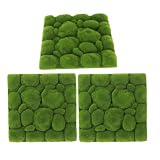NESTINGHO Pannelli Decorativi di Muschio Stabilizzato 3 Pezzi Quadrati in Schiuma Verde per Decorazioni da Parete e Sfondi Aspetto Realistico e Atmosfera Naturale