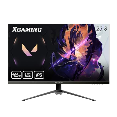 23.8 Zoll Monitor,165Hz Full HD Monitor, IPS,1920x1080,1ms MPRT,100% sRGB,91% DCI-P3,FreeSync, HDR,HDMI und DP kompatibel mit 120/144 Hz für PS5,VESA,Eye Care,LED Linght