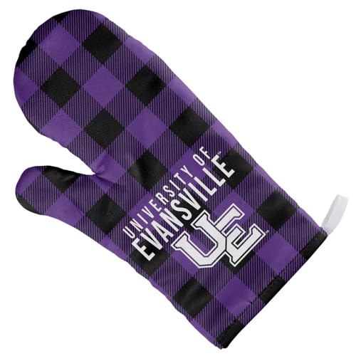 University of Evansville Buffalo Check Oven Mitt Kitchen and BBQ
