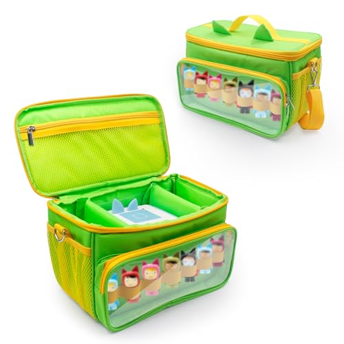 MIOBER �X�^�[�^�[�Z�b�g�p�A�b�v�O���[�h�L�����[�o�b�O - Tonie Figures �w�b�h�z�� �[�d�X�e�[�V�����p�L�����[�P�[�X �V�����_�[�X�g���b�v�ƃn���h���o�[�t���|�[�^�u�����[�o�b�O ���킢���f�U�C�� �O���[��