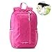 Produktbild LUGUMU Rucksack mit Regenschirm, Anti Diebstahl große Kapazität Für Herren Damen,Outdoor Bergsteigen Reisen,35L,Pink