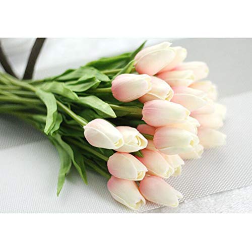 Tulipas artificiais de toque real Tulipas flores artificiais para decoração de casa, casa, varanda,