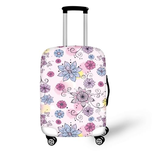 Housse de valise élastique bleue taille M lavable pour bagages et voyage
