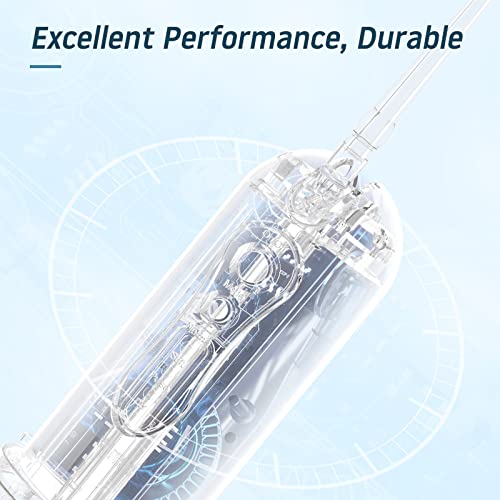 YaFex Water Dental Flosser Cordless for Teeth: Portable Oral Irrigator Rechargeable Collapsible Travel Teeth Cleaner with Case, 4 Modes with DIY, 5 Jet Tips, IPX7 Waterproof for Teeth Cleaning - Thumbnail 5