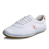 Meng Zapatos de Taekwondo, Zapatos Ligeros de Boxeo Kung fu Taichi Martial Arts Sneaker for Taekwondo, Boxeo, Kung fu y Taichi (Color : White, Size : 46)