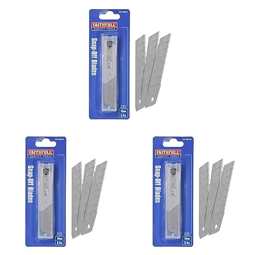 Faithfull TKBS18 Snap Off Knife Blade (Pack of 3)