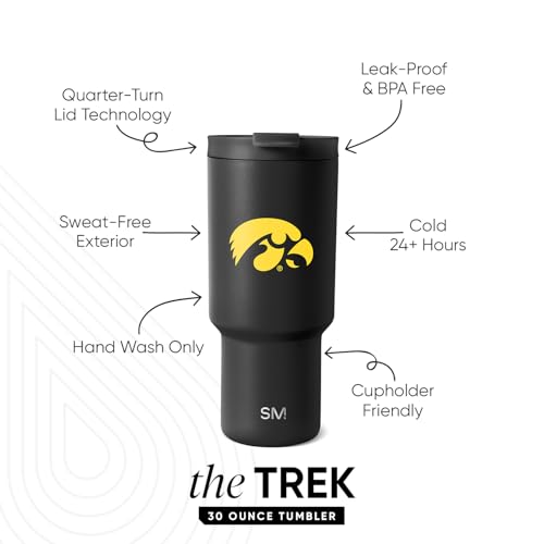 Image of Simple Modern Iowa Hawkeyes Tumbler with Straw | 30oz | Collegiate