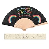 LINFORMAL Abanico Profesora Fin de Curso, Regalo Profe Original para Profesora Infantil, Maestra, Seño o Tutora, Detalle de Agradecimiento para Profesores, Regalo Verano - Ser buen profe -