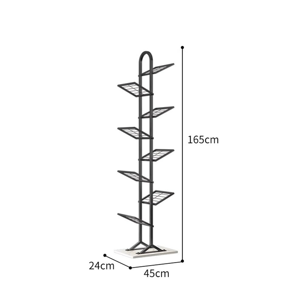 Libreria a torre a 6/8 ripiani, in metallo, multiuso, per soggiorno, ufficio, camera da letto