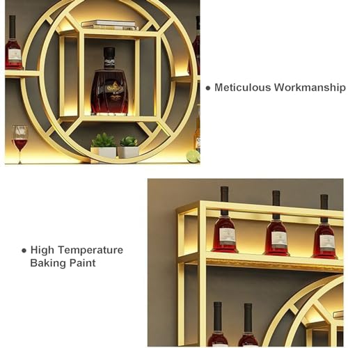 Support mural pour verres à vin et bouteilles de bar industriel 120 cm