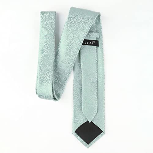 Image of Alizeal Mens 3.15inches Leaf Flower Pattern Tie Set