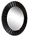 Kiera Grace Groove 20-Inch Round Mirror, Black