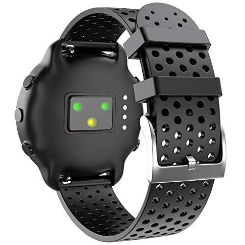 ANCOOL Compatible with Vivoactive 3 Band 20mm Soft Silicone Band Sport Strap Replacement for Galaxy Active 2/Galaxy Watch 3 41mm/Galaxy Watch 4 40mm 44mm Smartwatches (Large,Black)