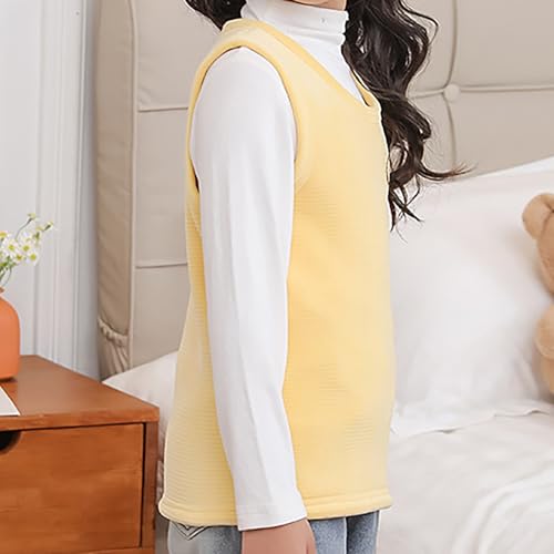 Girls Solid Color Warmth Padded Vest Kids Sleeveless Tank Soft Casual Cotton Tops Autumn Winter Clothes2