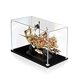 Vitrina Acrílica para L-e-g-o Fight Cool Ride The Wind and Waves Model,Organizador Stand Vitrina A Prueba Polvo Cubo Caja Almacenamiento Mostrador Caja Exhibición (Solo Vitrina),2mm