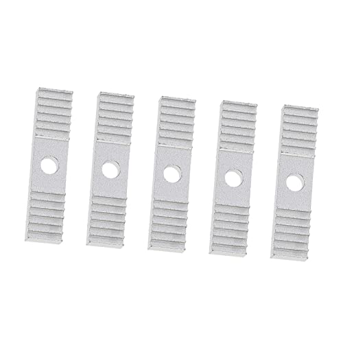 Amosfun 5pcs Aluminum Gear Clamp Timing Belt Fixing Piece 9x40mm with Oxidized Finish for 3d Printer Accessories, Univer