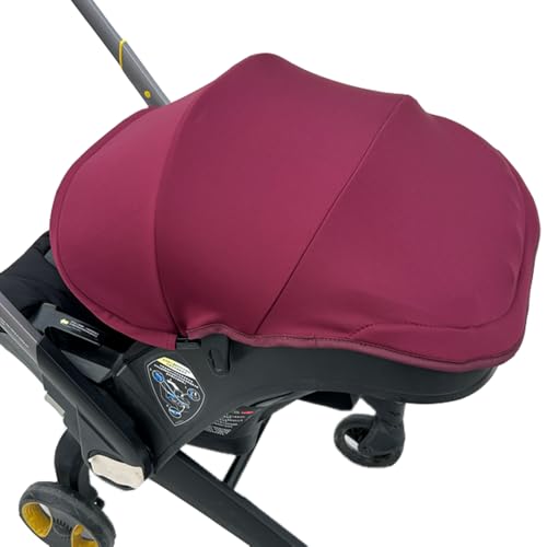 Image of Stroller Accessory Washing Kit Textile Set, Colorful Canopy & Water Resistance Soft Cushion Compatible with DOONA CAR SEAT Strollers (Wine Red)