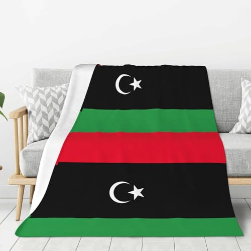 Couverture flanelle drapeau libyen super douce pour remédier aux nuits fraîches - 2