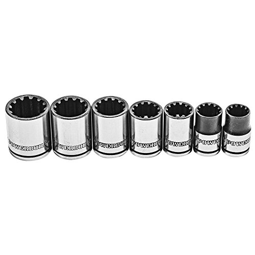 Powerbuilt 642054 3/8" Drive Universal Socket Set, 7 Piece, Silver