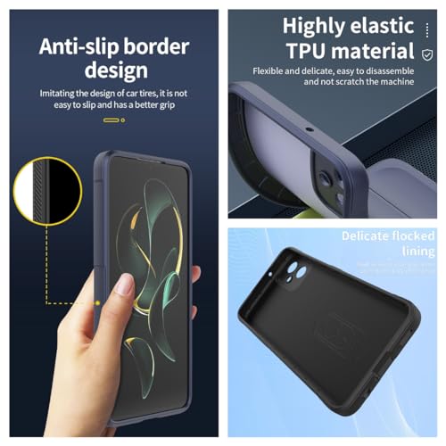WOKEZ TPU-Silikon Fodral för Samsung Galaxy A05 4G - Mörkblå