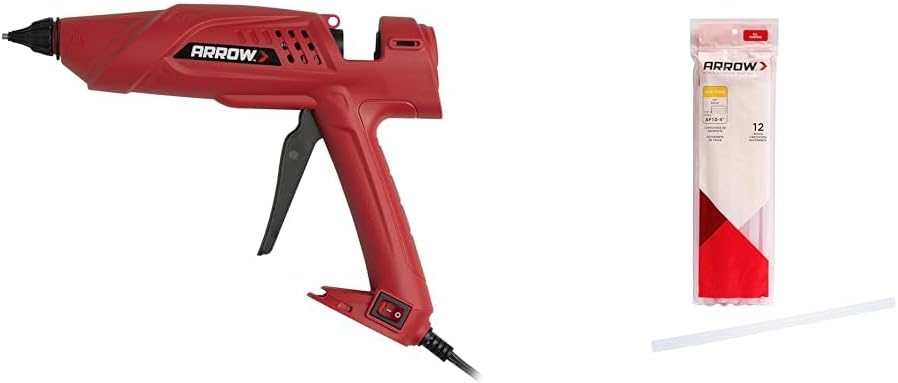 300-Watt Heavy Duty Professional Electric Hot Melt Glue Gun for Crafts & Arrow AP10-4 All Purpose Full Size Glue Sticks for Hot Glue Guns