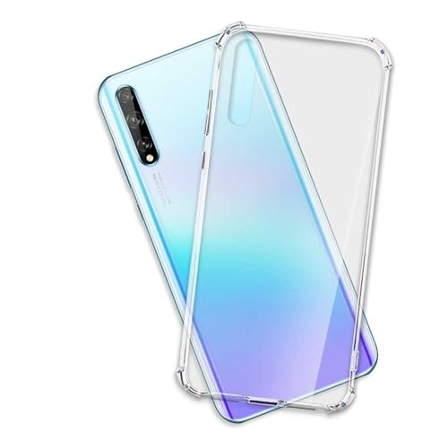 mtb more energy® Funda Crystal Armor para Huawei P Smart S, Huawei Y8p (6.3'') - Tapa Dura & Bordes Suaves - Esquinas reforzadas - Carcasa Anti Shock Cover Case Estuche