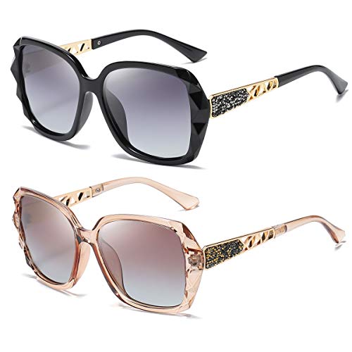 Dollger Oversized Polarized Sunglasses for Women Trendy Classic Ladies Sun Glasses UV400 Protection