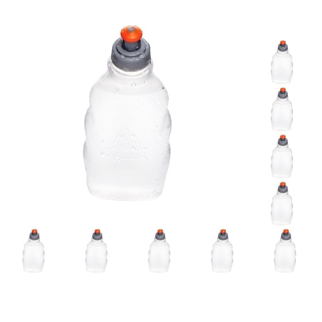 Tragbare Sport-Wasserflaschen, weich, für Radfahren, Fitness, Laufen, Trinkbecher, 250 ml, transparent, 10 Stück