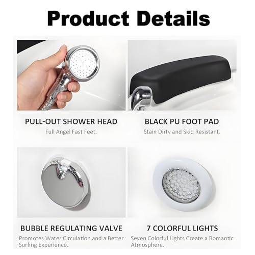 Bañera portátil de pies con masaje y luz LED miniatura 5