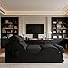 STSERT ZONE XL Chaise Lounge Chair for Yoga, Chaise Lounge with Headrest, Waist Pad, Foot Pad, Washable Cover Side Pockets Non-Slip Bottom, Yoga Chair for Relaxation Stretching (Black, X-Large)