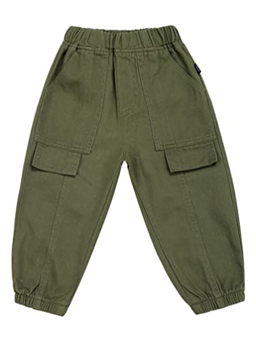 iiniim Boys Kids Joggers Cargo Pants Elastic Waist Jogging Casual Pants Trousers with Multi Pocket3