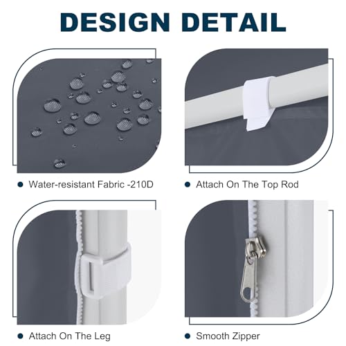 Image of MASTERCANOPY 12x12 Pop Up Canopy Sidewall Only 1-Pack Dark Gray