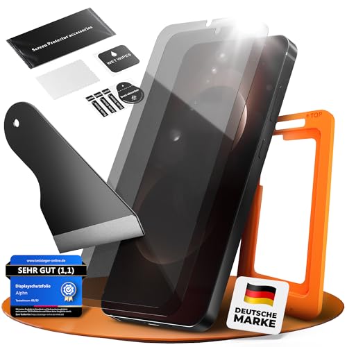 Alphn Samsung Galaxy S24 Ultra Privacy Panzerglas – Sichtschutz Displayschutzfolie – 9H Härte – Auto-Installation – Blas...