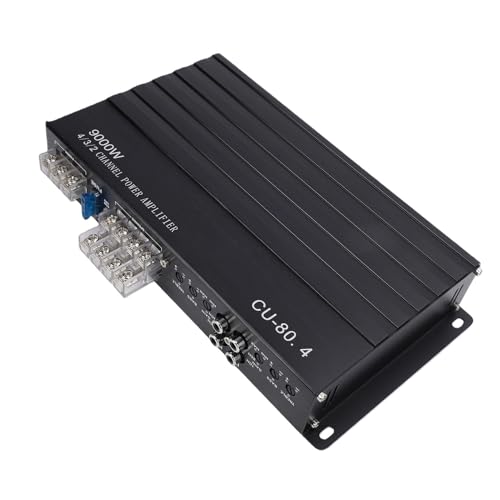 Dilwe 4-kanałowy Wzmacniacz Samochodowy Pełnozakresowy Samochodowy Wzmacniacz Stereo 4 X 80 W Moc Znamionowa 2 X 200 W Zmostkowane 20 Hz do 20 KHz 95 DB Stosunek S N dla 12 V Samochody Ciężarówki