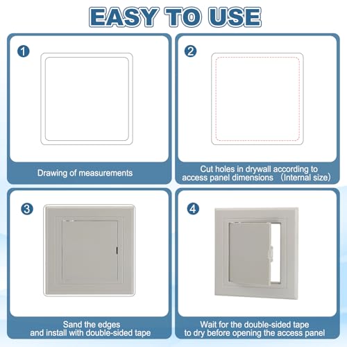 Panneau d'accès en plastique ABS PATIKIL double face pour mur blanc - 5