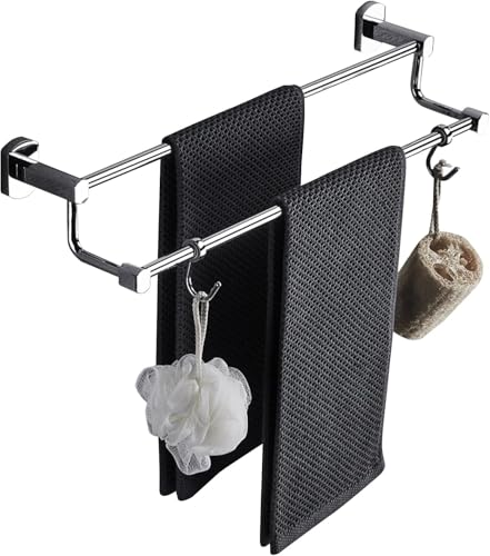 Porte-serviettes en cuivre avec 2 crochets pour un séchage rapide sans rouille