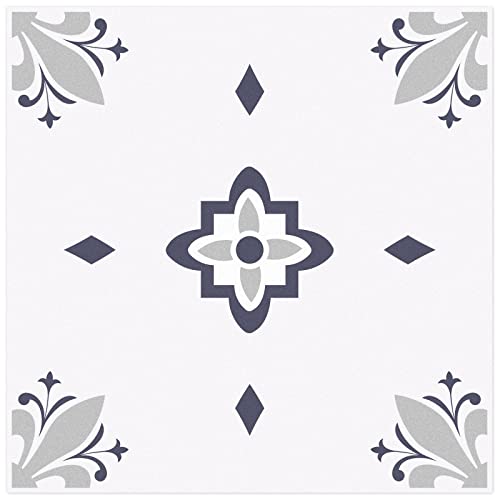 Peel & Stick Floor Tiles Vinyl Flooring 8"X8", Suitable For Wall, Floor, Kitchen, Bathroom, Pet House 10 Sheets (8X8 Inches, Blue-Gray, 10) #TOP15