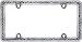 Cruiser Accessories 18513 Chrome/Clear 'Snow Leopard' Bling License Plate Frame