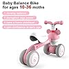 XIAPIA Baby Balance Bike 1 2 year old Toddler Ride on Toys Trike Birthday Gift for 1 Year Old Girls Bike Walker No Pedals for 10-36 Months Baby (Pink Mouse)