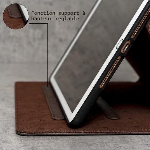 Porter Riley – Étui pour iPad Pro 12.9" 6e, 5e, 4e et 3e (2022-20) en Cuir Véritable. Housse Premium en Cuir véritable avec Socle Rabattable/Coque/Etui avec Fonction de Support (Brun Chocolat) – vue 5