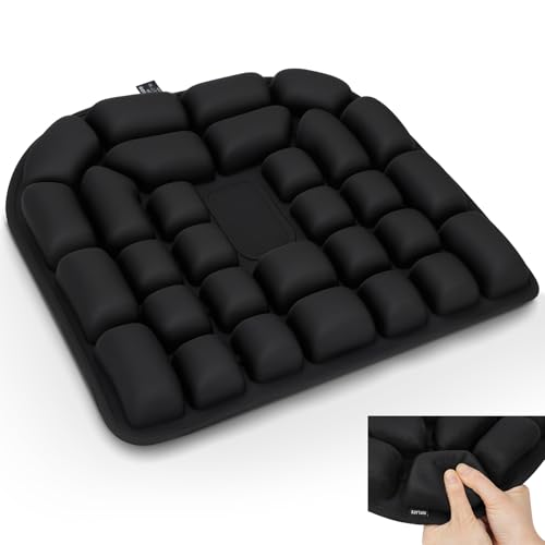 Kaflin Inflatable Seat Cushion - Airplane Seat Cushion for Long Flights, Stable & Firm Support for...