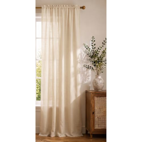Best Curtain Sets: Festive Blackout vs Sheer 77 HOMEMONDE Cotton Sheer Curtains 7 Feet Long with Top Rod Pocket T...